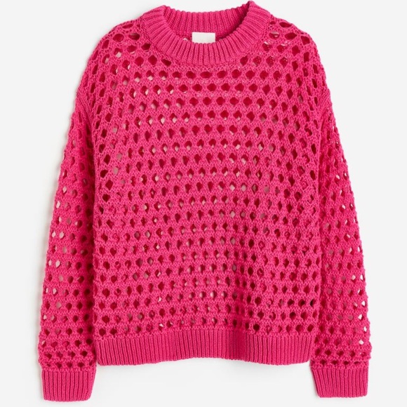 H&M Sweaters - H&M Oversized Pointelle Knit Jumper